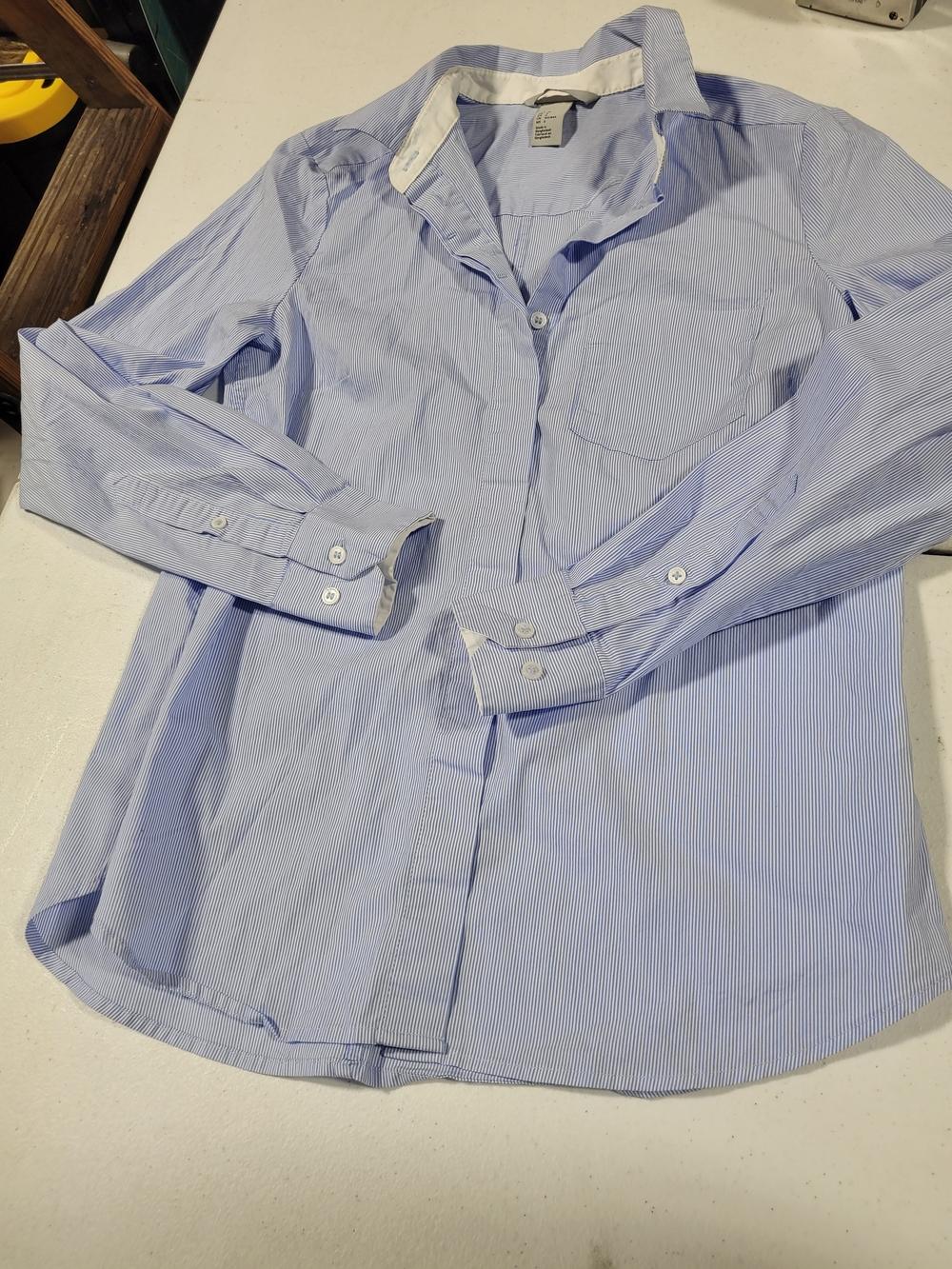 H&M Light Blue Pinstripe Button-Down Shirt